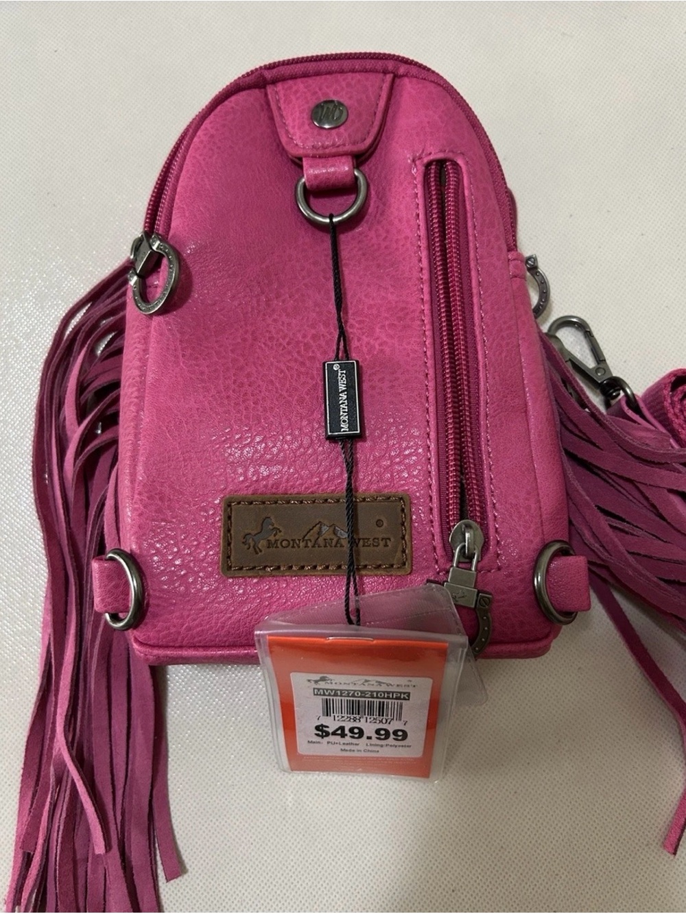 Montana West Magenta Fringe Crossbody with Turquoise Accents - Picture 3 of 7